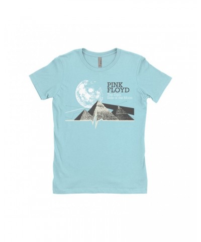 Pink Floyd Ladies' Boyfriend T-Shirt | Moon Over Pyramids Design Shirt $8.48 Shirts