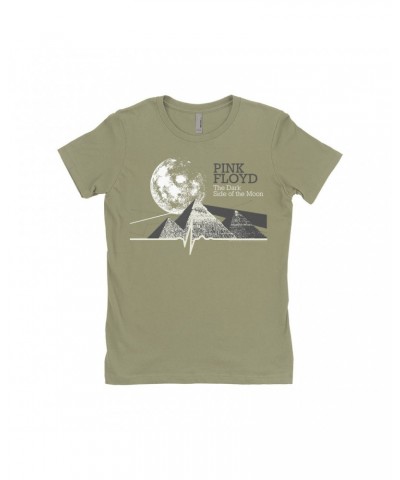 Pink Floyd Ladies' Boyfriend T-Shirt | Moon Over Pyramids Design Shirt $8.48 Shirts