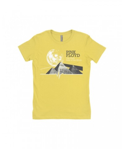 Pink Floyd Ladies' Boyfriend T-Shirt | Moon Over Pyramids Design Shirt $8.48 Shirts