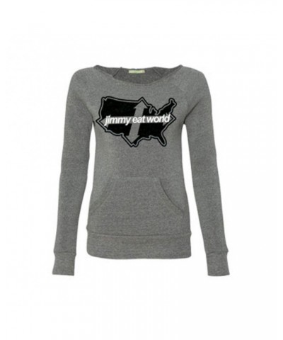 Jimmy Eat World Across America Womens Sweatshirt (Gray) $13.88 Sweatshirts