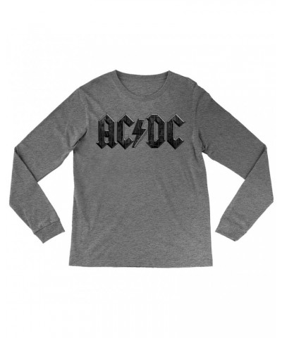 AC/DC Heather Long Sleeve Shirt | Crocodile Texture Logo Shirt $14.38 Shirts