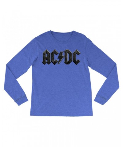 AC/DC Heather Long Sleeve Shirt | Crocodile Texture Logo Shirt $14.38 Shirts