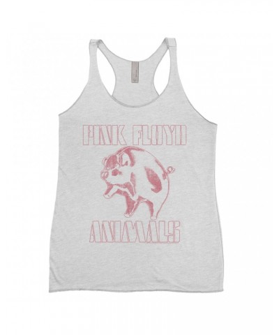 Pink Floyd Ladies' Tank Top | Pink Distressed 1978 NYC In The Flesh Concert Shirt $12.16 Shirts