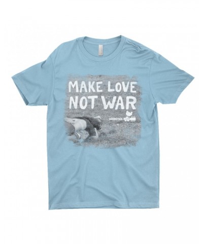 Woodstock T-Shirt | Make Love Not War Famous Image Distressed Shirt $11.73 Shirts