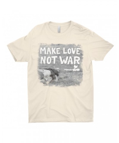 Woodstock T-Shirt | Make Love Not War Famous Image Distressed Shirt $11.73 Shirts