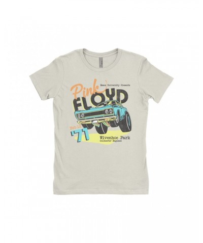 Pink Floyd Ladies' Boyfriend T-Shirt | Essex University Plymouth Roadrunner Concert Promotion Distressed Shirt $8.98 Shirts