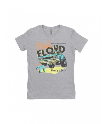 Pink Floyd Ladies' Boyfriend T-Shirt | Essex University Plymouth Roadrunner Concert Promotion Distressed Shirt $8.98 Shirts