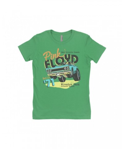 Pink Floyd Ladies' Boyfriend T-Shirt | Essex University Plymouth Roadrunner Concert Promotion Distressed Shirt $8.98 Shirts