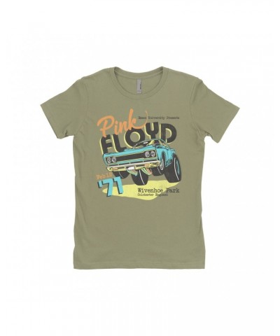 Pink Floyd Ladies' Boyfriend T-Shirt | Essex University Plymouth Roadrunner Concert Promotion Distressed Shirt $8.98 Shirts