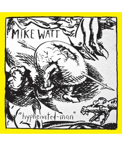 Mike Watt HYPHENATED-MAN - YELLOW & BLACK SWIRL Vinyl Record $8.40 Vinyl