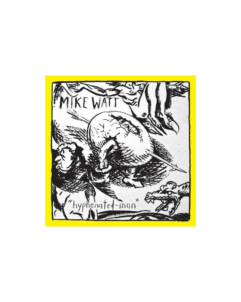 Mike Watt HYPHENATED-MAN - YELLOW & BLACK SWIRL Vinyl Record $8.40 Vinyl