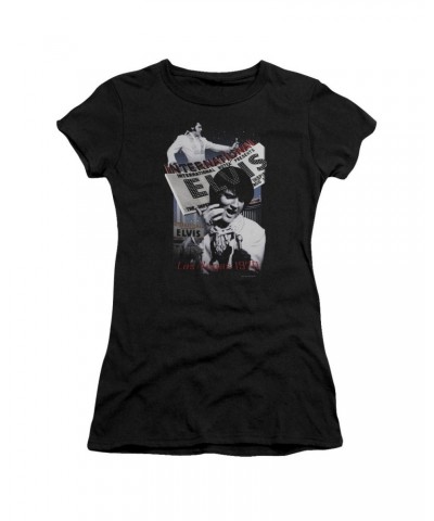 Elvis Presley Juniors Shirt | INTERNATIONAL HOTEL Juniors T Shirt $7.99 Shirts