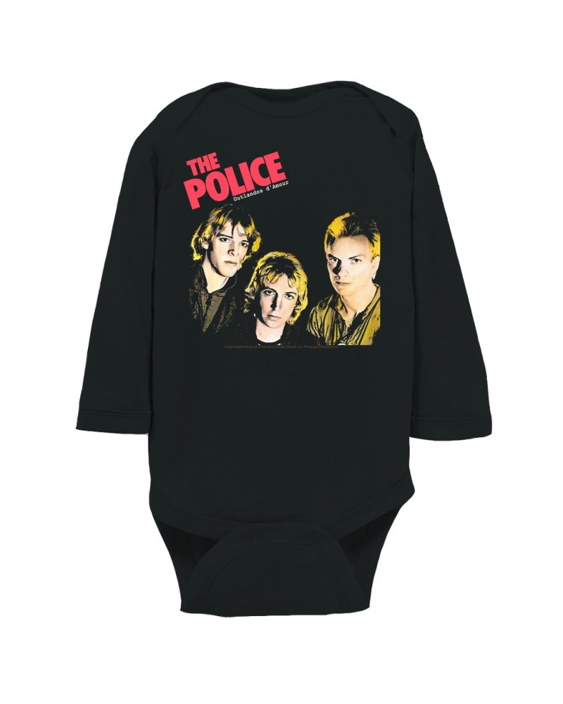 The Police Long Sleeve Bodysuit | Outlandos Album Cover Bodysuit $9.34 Shirts