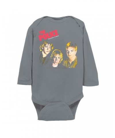 The Police Long Sleeve Bodysuit | Outlandos Album Cover Bodysuit $9.34 Shirts