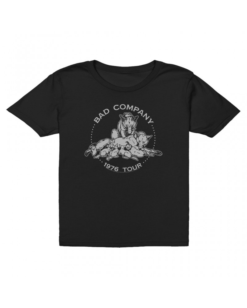 Bad Company Kids T-Shirt | Run With The Pack 1976 Tour Kids T-Shirt $11.98 Kids