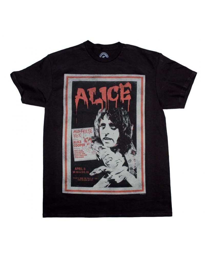 Alice Cooper T Shirt | Alice Cooper Vintage Poster T-Shirt $8.73 Shirts