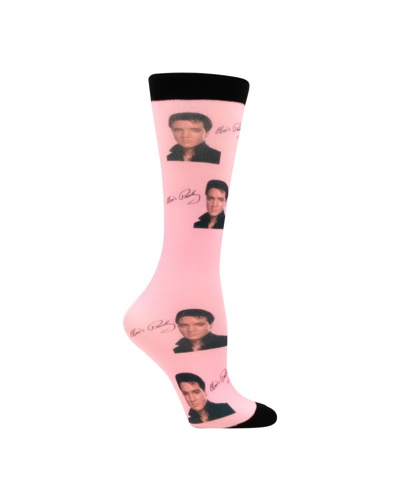 Elvis Presley Pink Elvis Socks $3.88 Footware