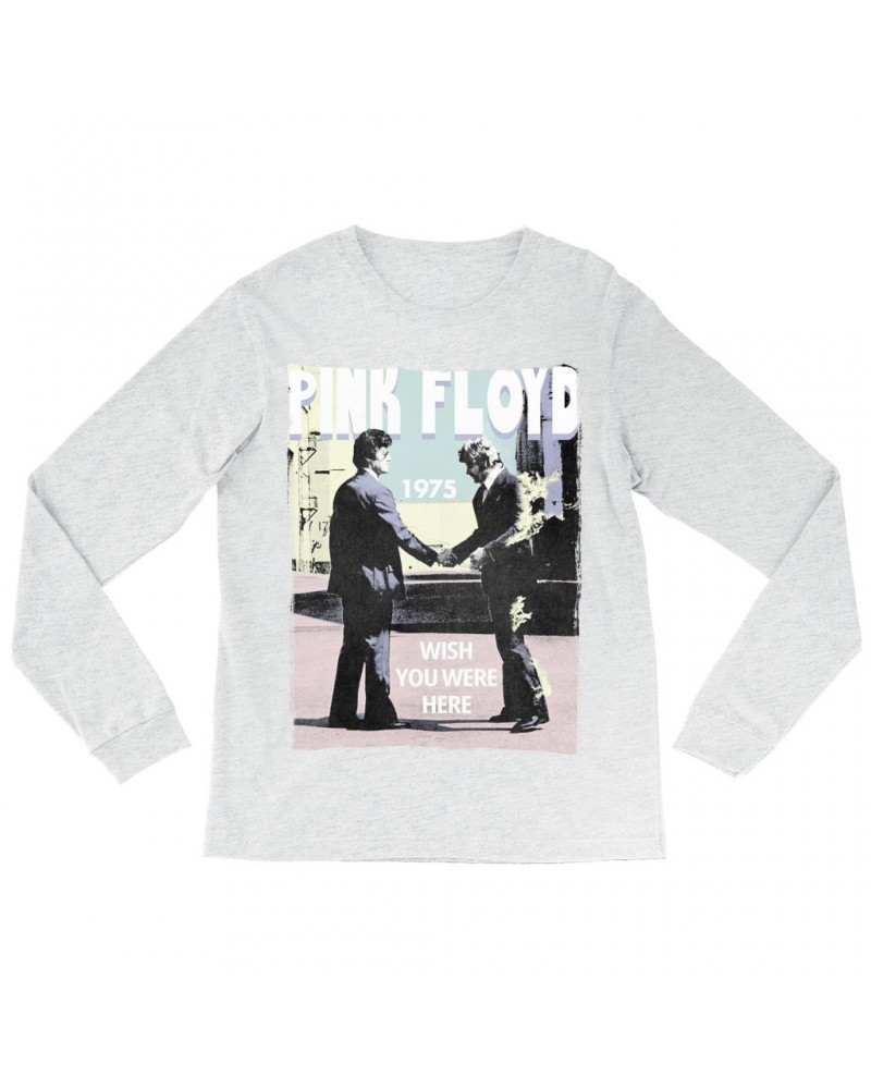 Pink Floyd Long Sleeve Shirt | Pastel Wish You Were Here Design Shirt $11.68 Shirts